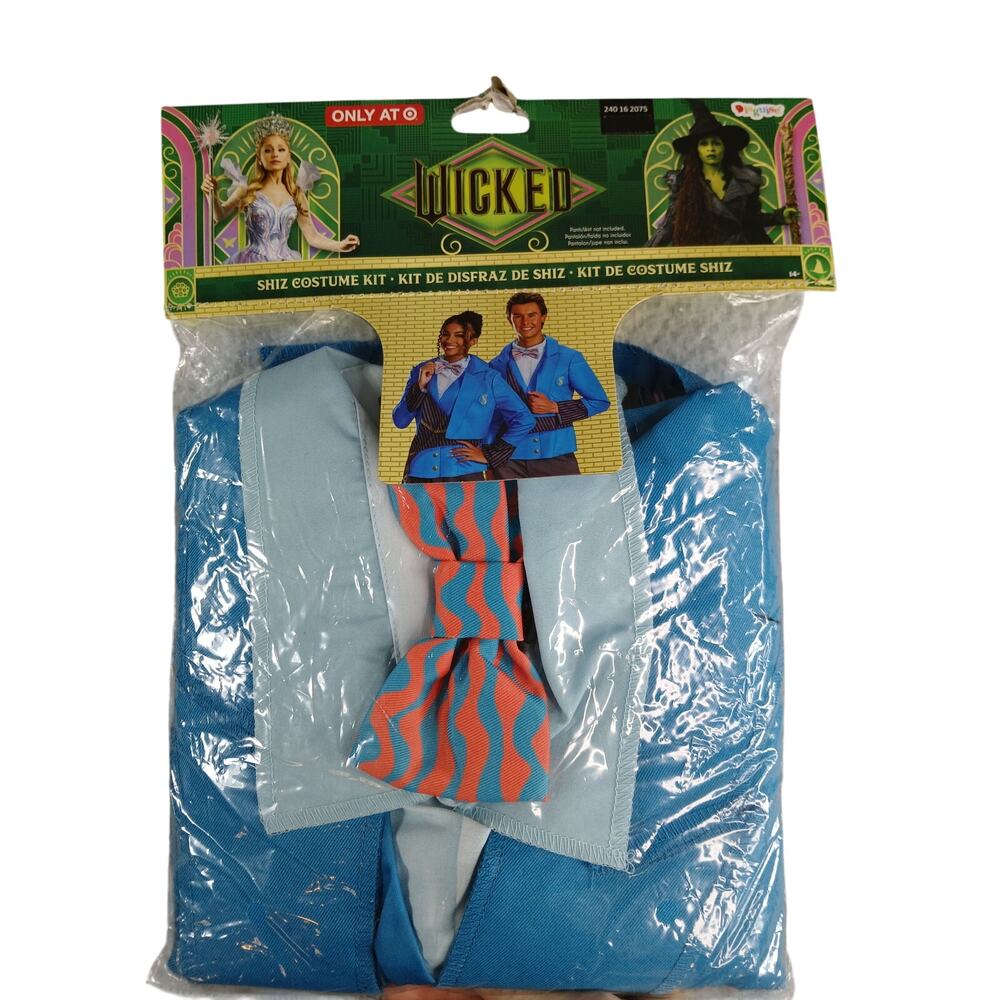 Wicked Shiz Student Costume Unisex One Size Halloween Jacket Top Bow Tie NWT